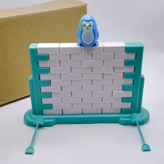 Jeux de société briques emboîtables avec pingouin