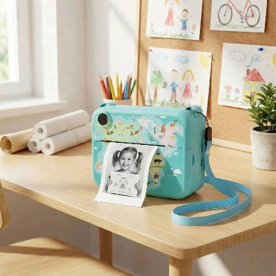 appareil photo instantané enfant sur table photo sortant