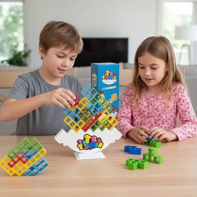Deux enfants jouant Jeu d adresse et d'équilibre