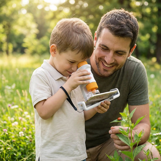 Mini microscope de poche | Éducatif 60-120x LED