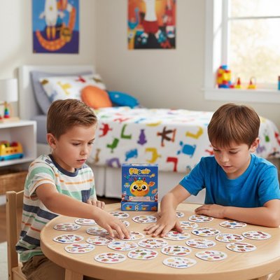 Enfants associant des paires Jeux de société cartes 