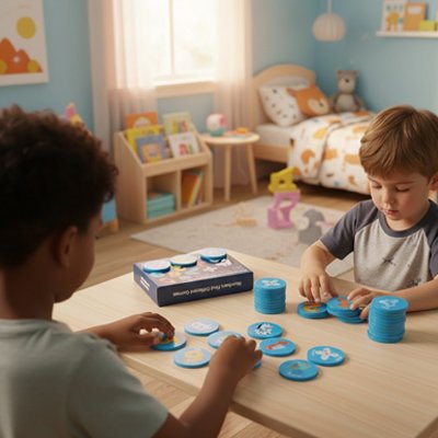 Enfants jouant à table Jeu de société mémoire