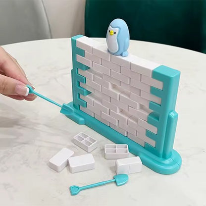 Jeux de société briques emboîtables avec pingouin
