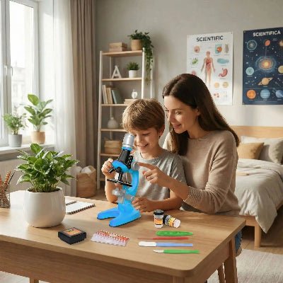 Microscope pour enfants | Kit Complet LED 1200X - Le Cosmos Des Bambins