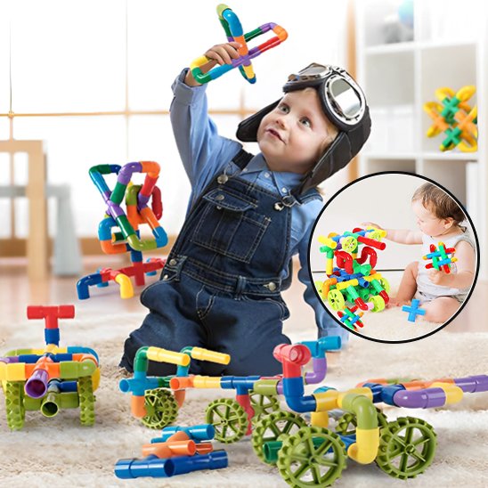 Jeux de construction tubulaire| Créatifs pour enfants